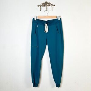 FIGS Technical Zamora Jogger Teal Blue Scrub Pants XS Petite W18SW2005P